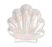 Bandeja para Joyas 2 Pcs Shell Jewelry Dish Plate Holder Creative Ceramic Ring Tray for Watch Earrings Vanity Bedroom Bedside