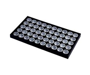 Bandeja para joyas, caja expositora con tapa, recipiente redondo vacío, vitrina con ventana transparente, cristal de aluminio, carcasa a prueba de polvo