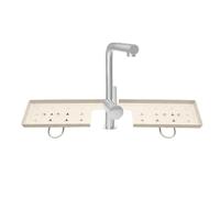 Bandeja para lavabo para baño, sin agujeros, plegable, jabonera