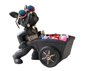 Bandeja para Llaves de Perro, Cuenco de Resina para Caramelos, Figura de Resina, Cuenco de Caramelo, Adorable Perro Creativo Tira de un diseño de, decoración de Mesa para Escritorio