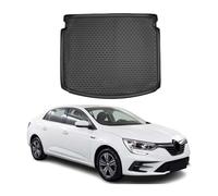 Bandeja para maletero de Omac, compatible con Renault Megane Grandtour 2016-2021, alfombrilla 3D para maletero, protección para el maletero, borde alto, antideslizante, de goma, color negro
