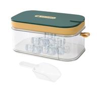 Bandeja para máquina de hielo, molde de fácil liberación con tapa, bandeja de hielo cubierta para congelador, para cóctel, vino, cerveza, whisky, bourbon, vodka, café, bebida fría, jugo, hogar