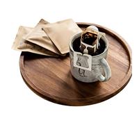 Bandeja para Mesa De Centro, Diseño Resistente Y Estable, 1 Pieza, Platos para Servir Carnicero, Bandeja para Tablero De Charcutería, Diseño Rústico De Madera, Ideal para Decoración del Hogar,