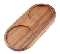 Bandeja para Molinillo de Sal y Pimienta,Bandeja de Madera Molinillo Posavasos para Puede Utilizar como Portavelas Portabotellas,Diámetro Interior 6,3 cm,15 x 7,5 x 1,5 cm