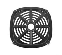 Bandeja para parrilla con estante y parachoques de goma, placa antiadherente de acero inoxidable para freidoras de aire y hornos compactos, diseño de flujo de aire mejorado, apto para lavavajillas