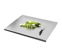 Bandeja Para Picar Antideslizante De Calidad Alimentaria - Metal | Protector De Encimera | Tabla De Cortar De Acero Inoxidable | Tabla De Cortar De Carne De Acero Inoxidable Para Cocina, Barbacoa, Cam