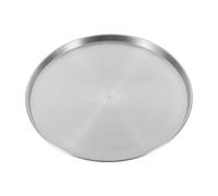 Bandeja para pizza de acero inoxidable de 26 cm, multiusos, para horno, parrilla, antiadherente, utensilios de cocina, plato redondo para servir