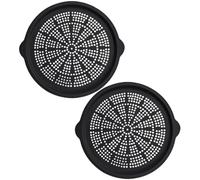 Bandeja Para Pizza Para El Horno,Juego De 2 Piezas De 39.9 Cm Antiadherente Apto Para Lavavajillas Bandejas - Resistente A Altas Temperaturas Antiadherente Bandeja Para Pizza - Para Hogar Cocina