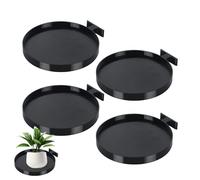 Bandeja para Plantas | 4 Piezas sin Agujeros Pantalla Moderna | Soporte para Plantas macetero | para casa, salón, Dormitorio, Oficina, Escuela, apartamento, Local, Restaurante, café