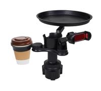 Bandeja para portavasos para coche, mesa telescópica de almacenamiento para tazas de coche, expansor de montaje de botella para smartphone, para viajes, aperitivos, teléfono, bebida, comida, llaves