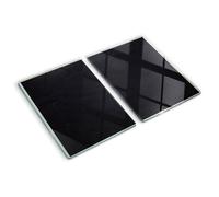 Bandeja para Postres 2x40x52 cm | para Embutidos | Tablón de anuncios | para Hogar y Restaurantes | Juego de 2 Tablas | Patas Antideslizantes | Superficie no Porosa | Vidrio Templado