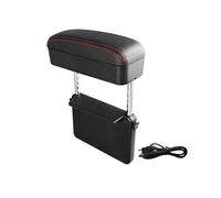 Bandeja para reposabrazos de coche Reposabrazos para coche, organizador de accesorios para reposabrazos, cojín para soporte codo para, mapa calor universal(Red Line Type 2)