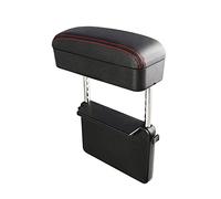 Bandeja para reposabrazos de coche Reposabrazos Universal para coche, soporte para reposabrazos de cuero PU, cojín para codo, organizador altura ajustable, accesorios para(Rojo)