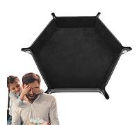 Bandeja para rodar dados | Soporte de cuero PU y alfombrilla para rodar dados,Soporte portátil de cuero PU para cuencos para juegos de mesa, juegos de dados familiares como RPG