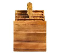 Bandeja para servir alimentos - Bandejas de madera para servir platos de madera con puzle de presentación con asas, bandeja grande para carne, queso, aperitivos, tartas, zuh