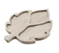 Bandeja para servir alimentos - forma de hojas, tabla de queso, plato de salchichas, cuenco decorativo de madera para aperitivos | Bandeja de servir comida para Acción de Gracias, Halloween,