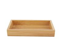 Bandeja para servir, bandeja de desayuno rectangular de madera, bandeja para servir alimentos para pan, pastel, pizza, té, fruta, vajilla para el hogar(19.2 * 10.2 * 3cm)
