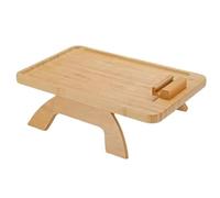 Bandeja para Servir Bandeja de Madera for sofá con Soporte Giratorio for teléfono, Bandeja for Frutas, Mesa Centro móvil for el hogar Bandeja