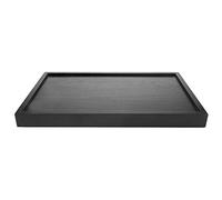 Bandeja para servir, bandeja grande para servicio de alimentos, bandeja rectangular, vajilla antideslizante y bandeja de servir de bar con asa para servir bebidas, aperitivos, té o café, 45 x 27 cm