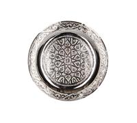 Bandeja para Servir Bandeja Velas Tableta Decorativa Latón Plata Marroquí