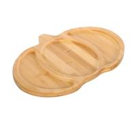 Bandeja para servir calabaza de Halloween con 3 ranuras para bocadillos