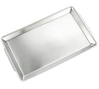 Bandeja para Servir de Acero Inoxidable,Plato Grande, Plateado de 40 x 24 cm,Cocina, Plato de Fiesta