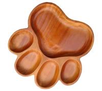 Bandeja para servir de madera, frío en forma de cachorro | Divided Cheese Meat Fruit Snack Platter Rustic Kitchen Gadget Gift for Home Party Hosting Entertaining Christmas Wedding Use for Table