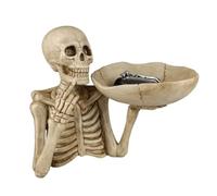 Bandeja para servir esqueleto, bandeja de aperitivos para Halloween, almacenamiento de resina para accesorios de fiesta, frutas, decoración de mesa, hogar, ambiente festivo