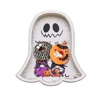 Bandeja para servir fantasmas, cuenco, plato fantasma de Halloween, plato de madera en forma de fantasma, tabla de aperitivos de frutas, carne, queso, charcutería, plato, tabla de aperitivos fantasmas