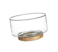 ＡＷＨＡＯ Bandeja para Servir Fruta Deshidratada, Cuenco Multifuncional Creativo de Estilo Rústico, Plato de Cristal para Fruta, Cuenco para Aperitivos, Dulces, tal como se describe, m