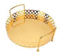 BANDEJA PARA Servir Frutas, Detalla Ricos, Platón PARA Servir de Metal Chapado en Oro, Resistente y Duradero PARA Bodas