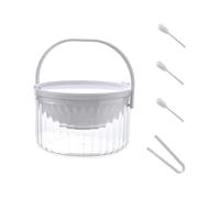Bandeja para servir helada, bandeja de verduras refrigerada para cocina, para servir cócteles de camarones | Ensaladera helada, bandejas transparentes portátiles para fiestas de comida, frutas