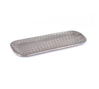 Bandeja Para Servir Marrakesch Oriental Plateada Aluminio 30cm Set Decoración