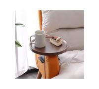 Bandeja para Servir Mesa de Centro Ajustable, Mesa pequeña, Redonda for el hogar, Estante Almacenamiento, Esquina, reposabrazos sofá, Bandeja Bandeja