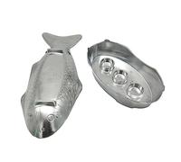 Bandeja para Servir Pescado, Platos Calientes Aluminio en Forma Placa Pescado, ollas Calientes para Camping, barbacoas, cenas Familiares, Comida callejera asiática