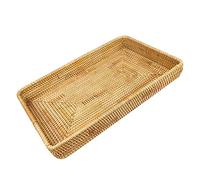 Bandeja para Servir, Platos para Servir Alimentos Cesta de Almacenamiento de Bocadillos Tejida para Bocadillos Platos para Servir para Galletas Aperitivo Charcutería Bocadillo (L)