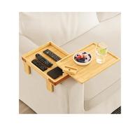 Bandeja para Servir Reposabrazos de sofá con Clip Giratorio Doble Capa y Bandeja for Mesa Caja Almacenamiento Bandeja(A)