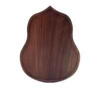 Bandeja para servir té en forma de calabaza, bandeja para té Kung Fu estilo chino, bandeja para té de escritorio de bambú de 20 x 15,7 cm para uso doméstico con vetas naturales y s