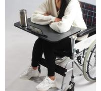 Bandeja para Silla de Ruedas, Mesa de madera extraíble para silla de ruedas Mesa bandeja universal para silla de ruedas con soporte para teléfono móvil y ranura para vaso de agua para... ( Color : A )