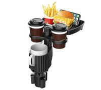 Bandeja para soportes de taza de automóviles - Bandeja de comida para soportes de taza | Expansor del portavasos de la taza de automóvil con bandeja | Expansor del portavasos de la taza de coche | Ada