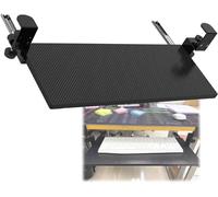 Bandeja para Teclado Ajustable con Abrazadera, Estante Deslizante para Teclado Debajo del Escritorio, Plataforma para Teclado de 55, 65 y 75 cm, cajón para Teclado Que se extrae Suavemente,