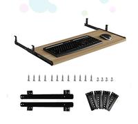 Bandeja para teclado con plataforma extraíble para mouse de 24 cm, para escritorios de 54/60/70 x 27 cm, diseño ergonómico para ahorrar espacio