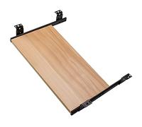 Bandeja para teclado debajo del escritorio, estante de madera resistente con diapositiva de metal, extensor de escritorio que ahorra espacio para una mejor organización y comodidad del espacio de