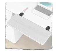 Bandeja para Teclado, Extensor de Escritorio, Bandeja Extensible de Escritorio, Plegable, con Abrazadera for reposabrazos de computadora.(White,25"/65cm)