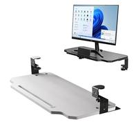 Bandeja para Teclado, Plataforma para Teclado, Bandeja extraíble for teclado, cajón multifunción for teclado, tablero extensor ergonómico con ranura for bolígrafo(White,50cm/20")