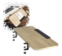 Bandeja para Teclado, Plataforma para Teclado, Placa de extensión de Escritorio Bandeja for Teclado Reposamuñecas de Madera for computadora Ángulo Ajustable(Light Walnut,80cm/30in)