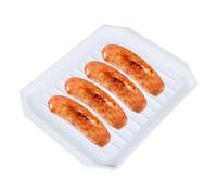 Bandeja para tocino en el microondas - Hornillo de tocino seguro Preparación rápida de comidas, sartén antiadherente para tocino | Olla para tocino fácil de limpiar, bandeja para parrilla adecuada