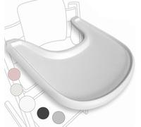 Bandeja para tronas altas compatible con la silla Stokke Tripp Trapp, diseño ergonómico curvado, blanco mate, sin BPA, fácil de montar, no compatible con platos de succión