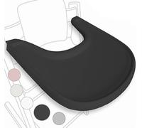 Bandeja para tronas altas compatible con la silla Stokke Tripp Trapp, diseño ergonómico curvado, Negro mate, sin BPA, fácil de montar, no compatible con platos de succión