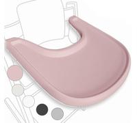 Bandeja para tronas altas compatible con la silla Stokke Tripp Trapp, diseño ergonómico curvado, Rosa mate, sin BPA, fácil de montar, no compatible con platos de succión
